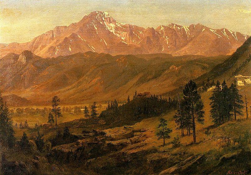 Albert Bierstadt Pikes Peak, Rocky Mountains oil painting picture